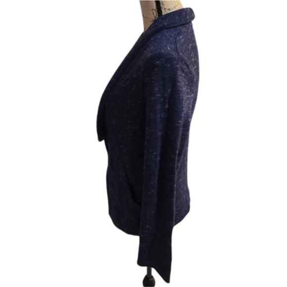 Caslon Blue Heathered Sweatshirt Shawl Collar Blazer Jacket‎ Size Small - Picture 3 of 6